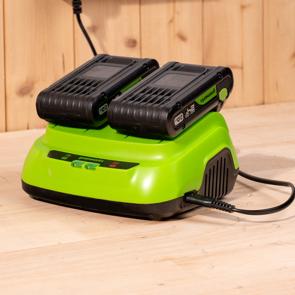 POWERALL 24 V dubbelladdare med två platser, 8 A