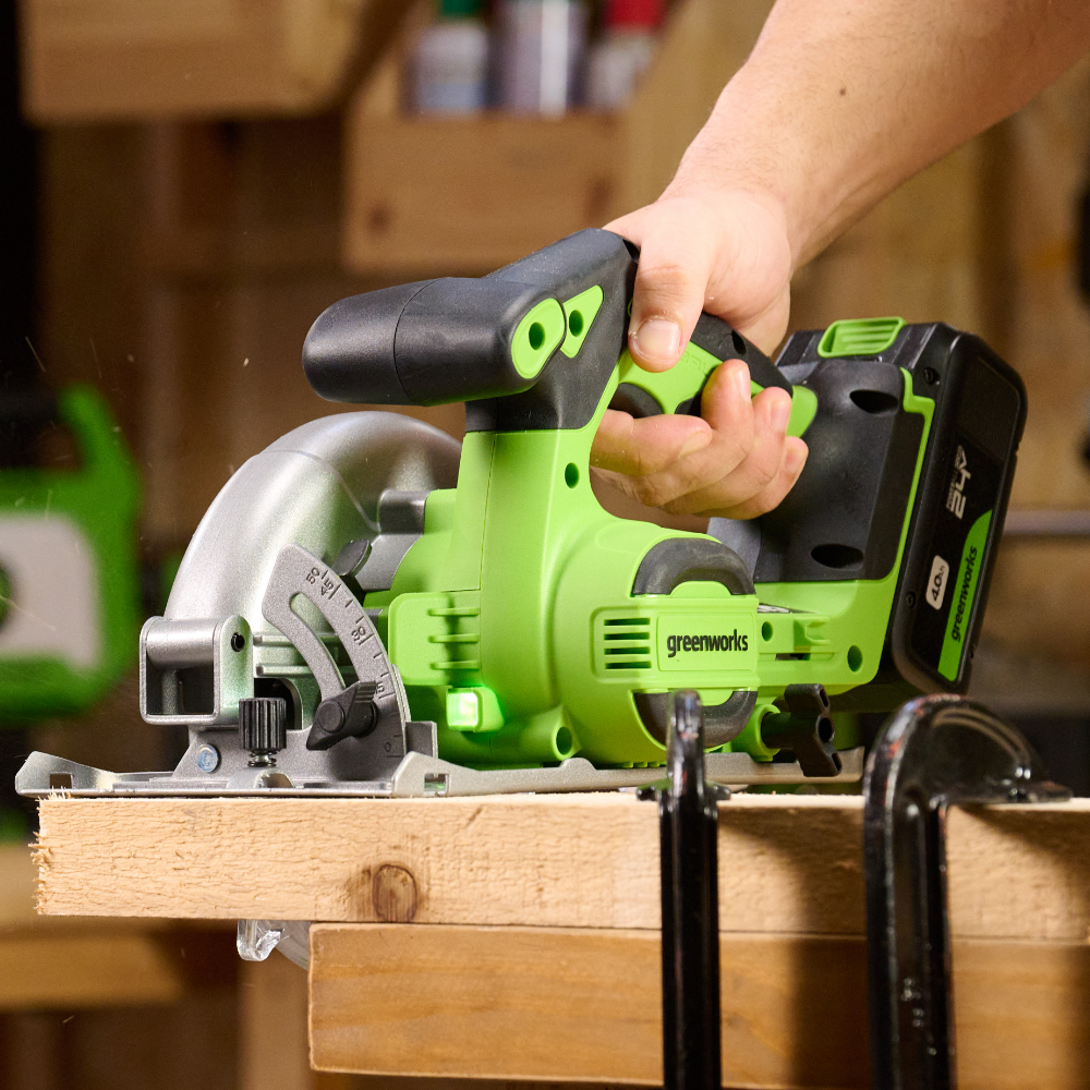 POWERALL 24 V cirkelsåg – 4 Ah-batteri