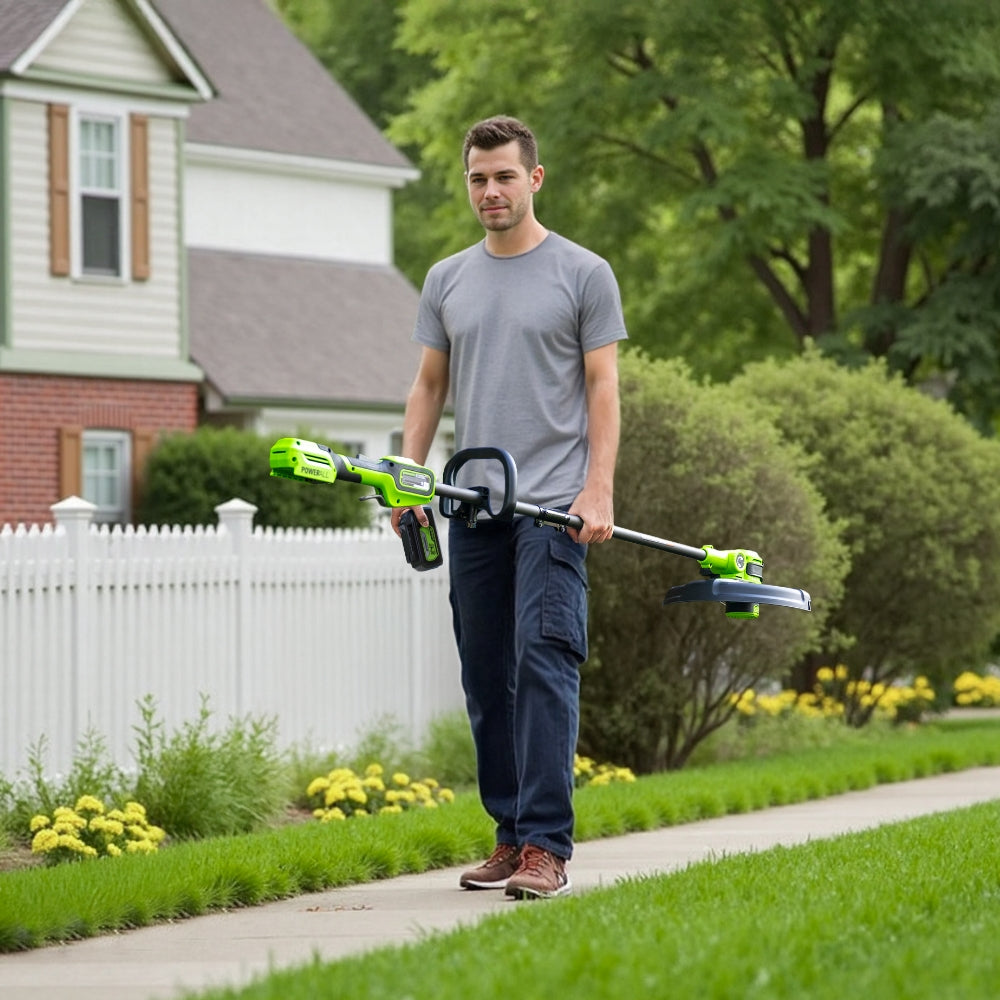 POWERALL 24 V grästrimmer 33 cm, gen. II – 4 Ah-batteri