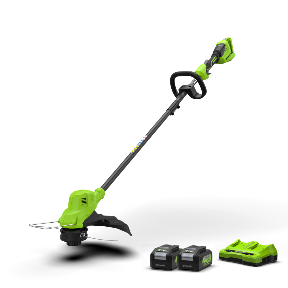 POWERALL 48 V (24 V x 2) grästrimmer 38 cm – 2 x 4 Ah-batteri