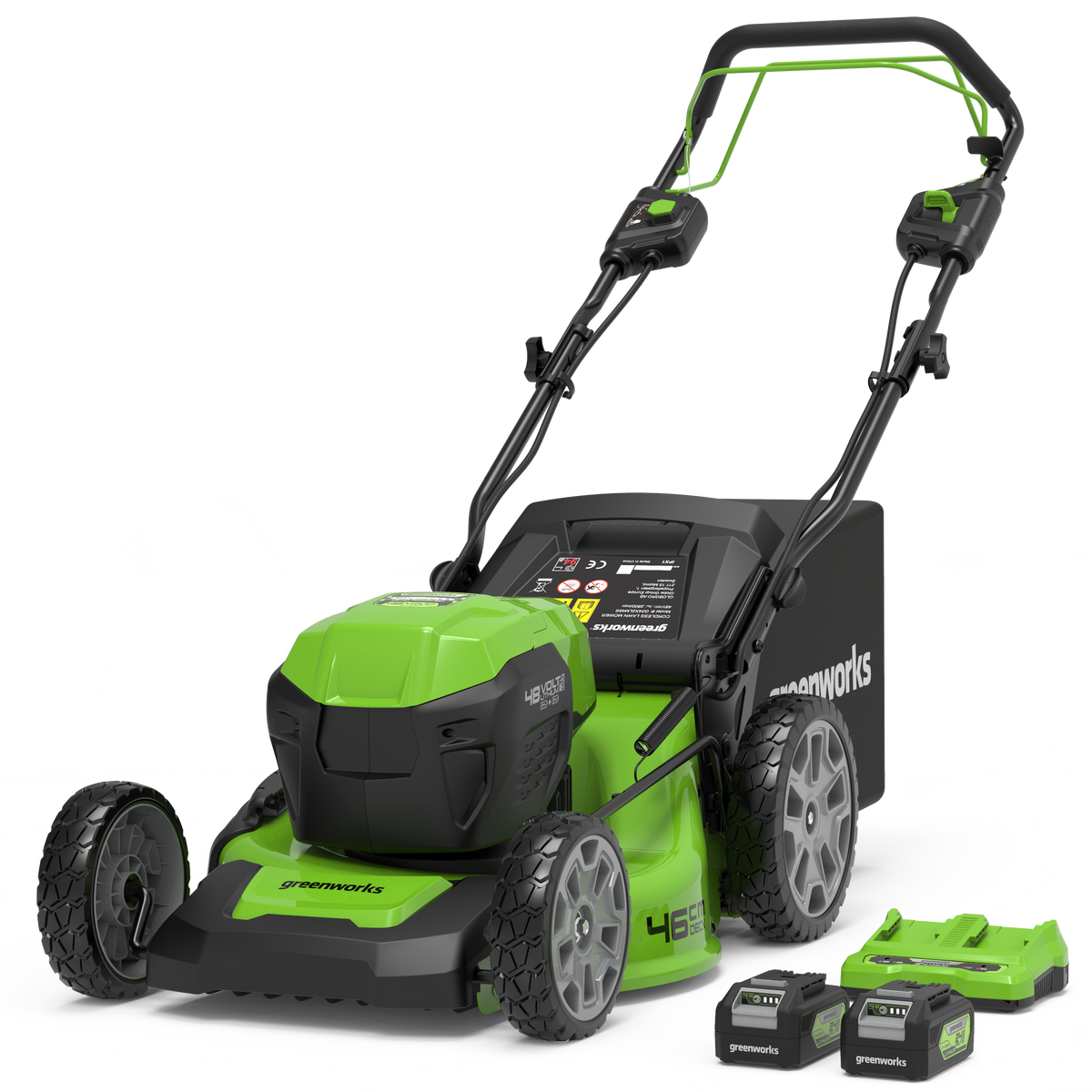 POWERALL 48 V (24 V × 2) gräsklippare SP 46 cm – 2× 4 Ah-batteri