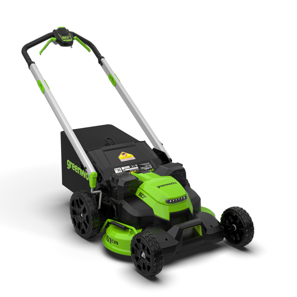 60 V gräsklippare 61 cm, självgående – 2 × 4 Ah-batteri