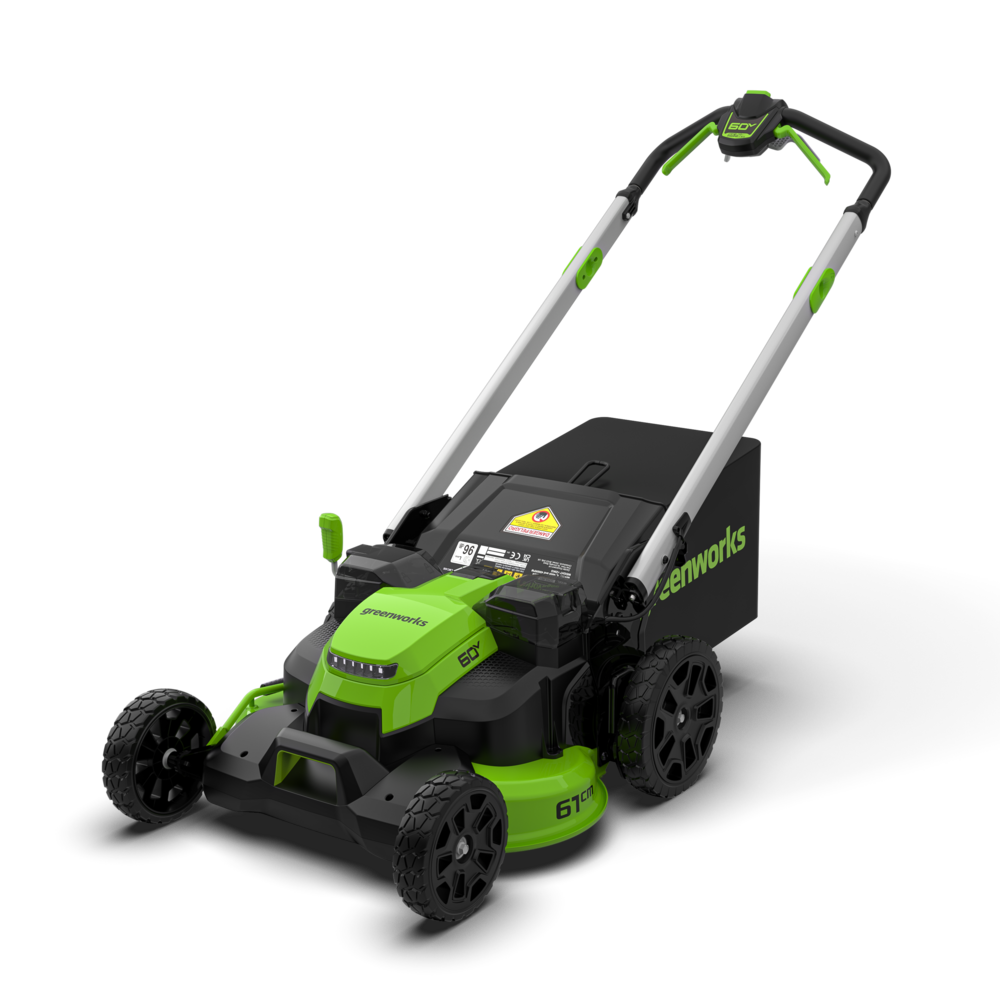 60 V gräsklippare 61 cm, självgående – 2 × 4 Ah-batteri