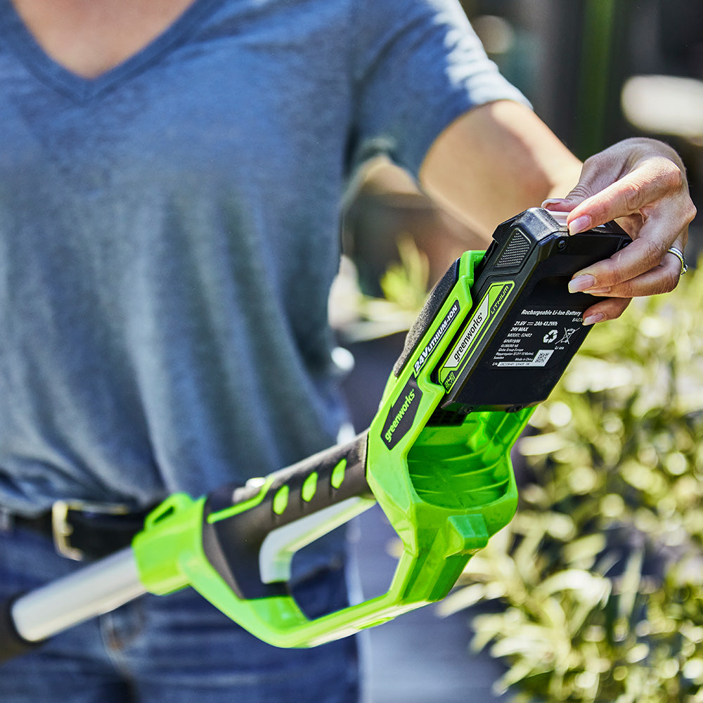 POWERALL 24 V häcksax på stång 51 cm – 2 Ah-batteri