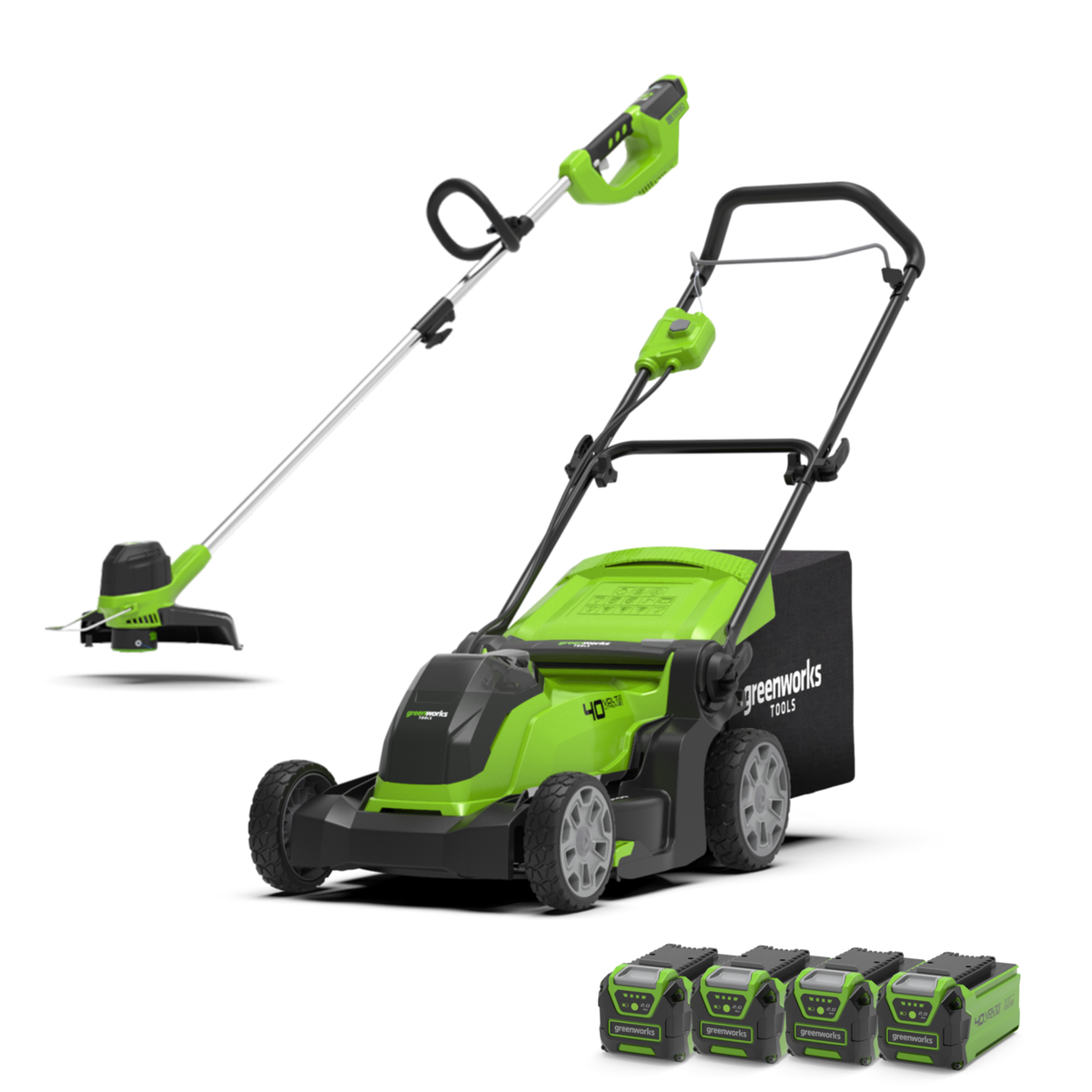 40 V-gräsklippare 41 cm + grästrimmer 30 cm, set