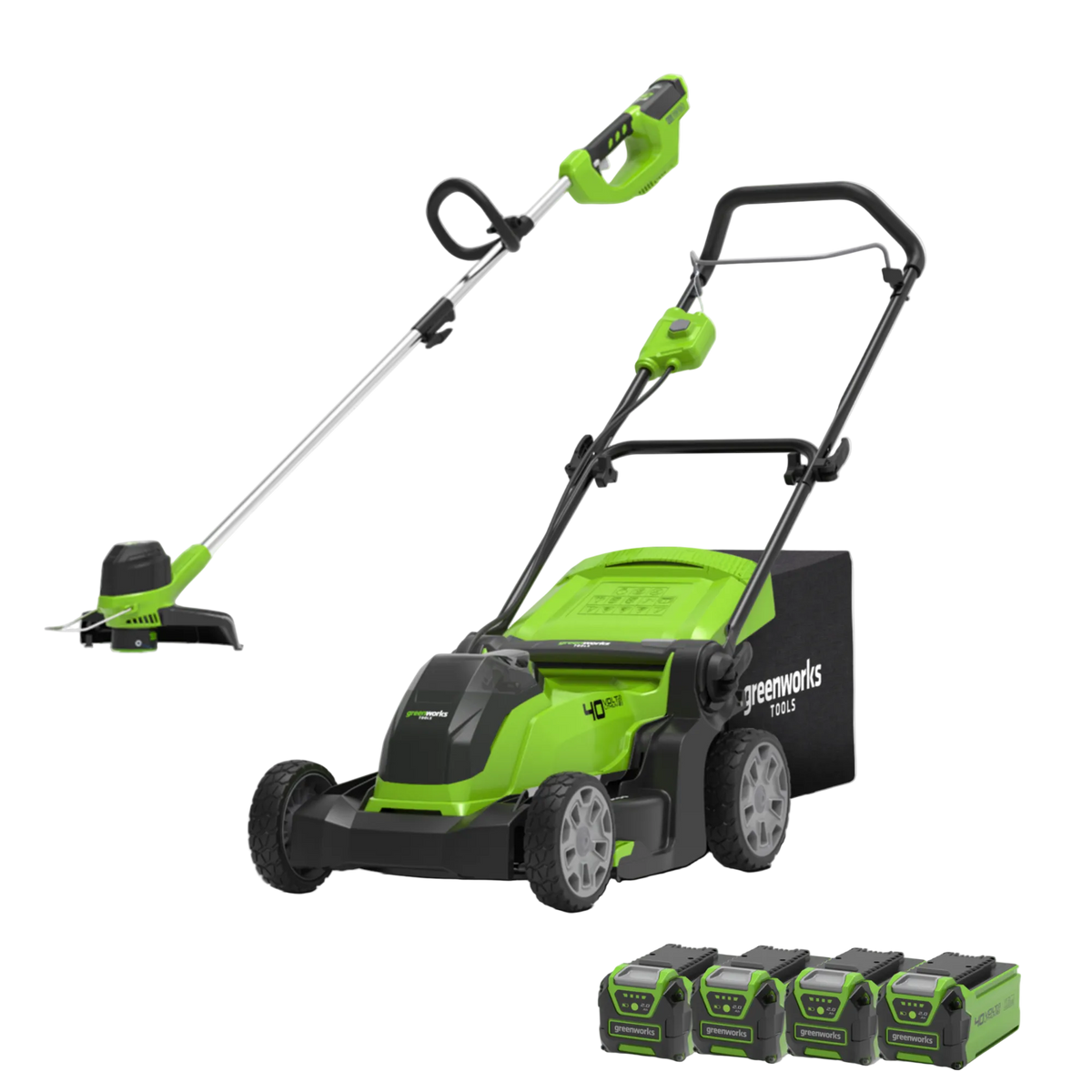 40 V-gräsklippare 41 cm + grästrimmer 30 cm, set