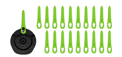 Trimmerhuvud med enkel kniv + 20 knivar