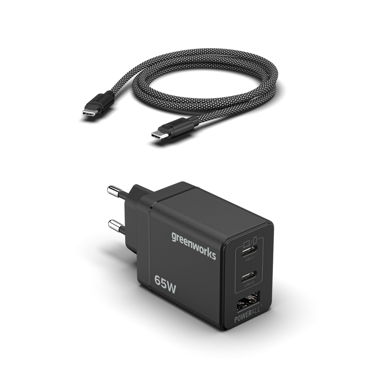 POWERALL 24 V 65W USB-C-laddare + 100W USB-C-kabel
