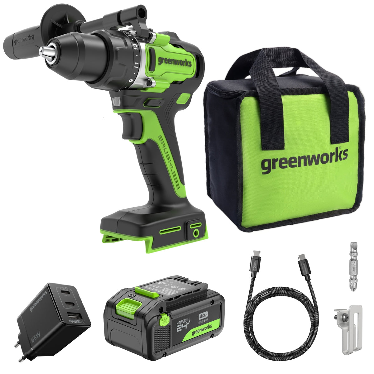 POWERALL 24 V PRO slagborrmaskin 90 Nm – 4 Ah-batteri