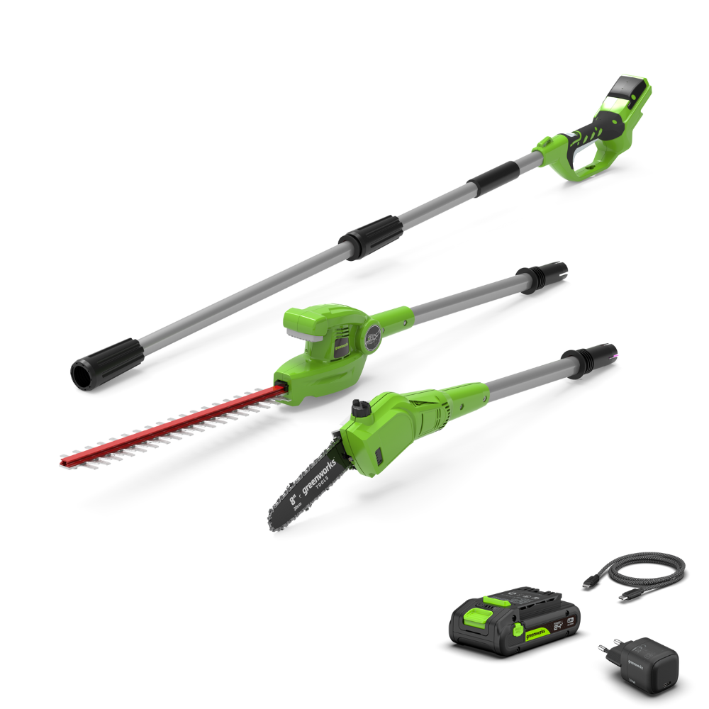 POWERALL 24 V stångsåg och häcksax – 2 Ah-batteri