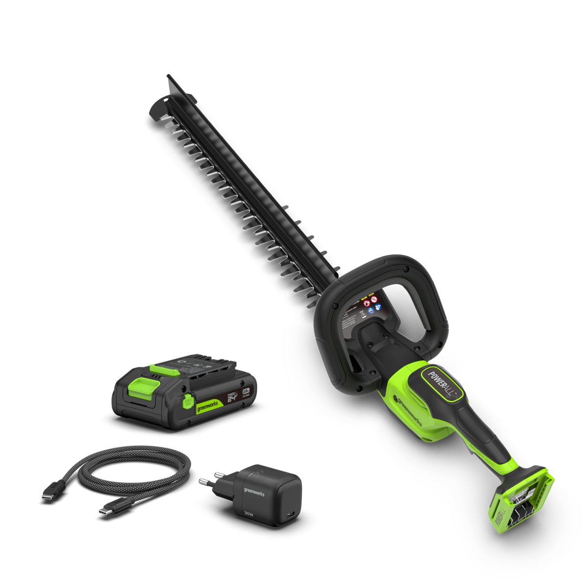 POWERALL 24 V häcksax 51 cm, gen. II – 2 Ah-batteri