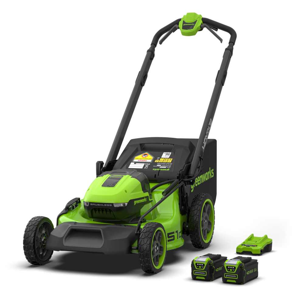 40 V gräsklippare 51 cm, självgående, gen. II – 2 × 5 Ah-batteri