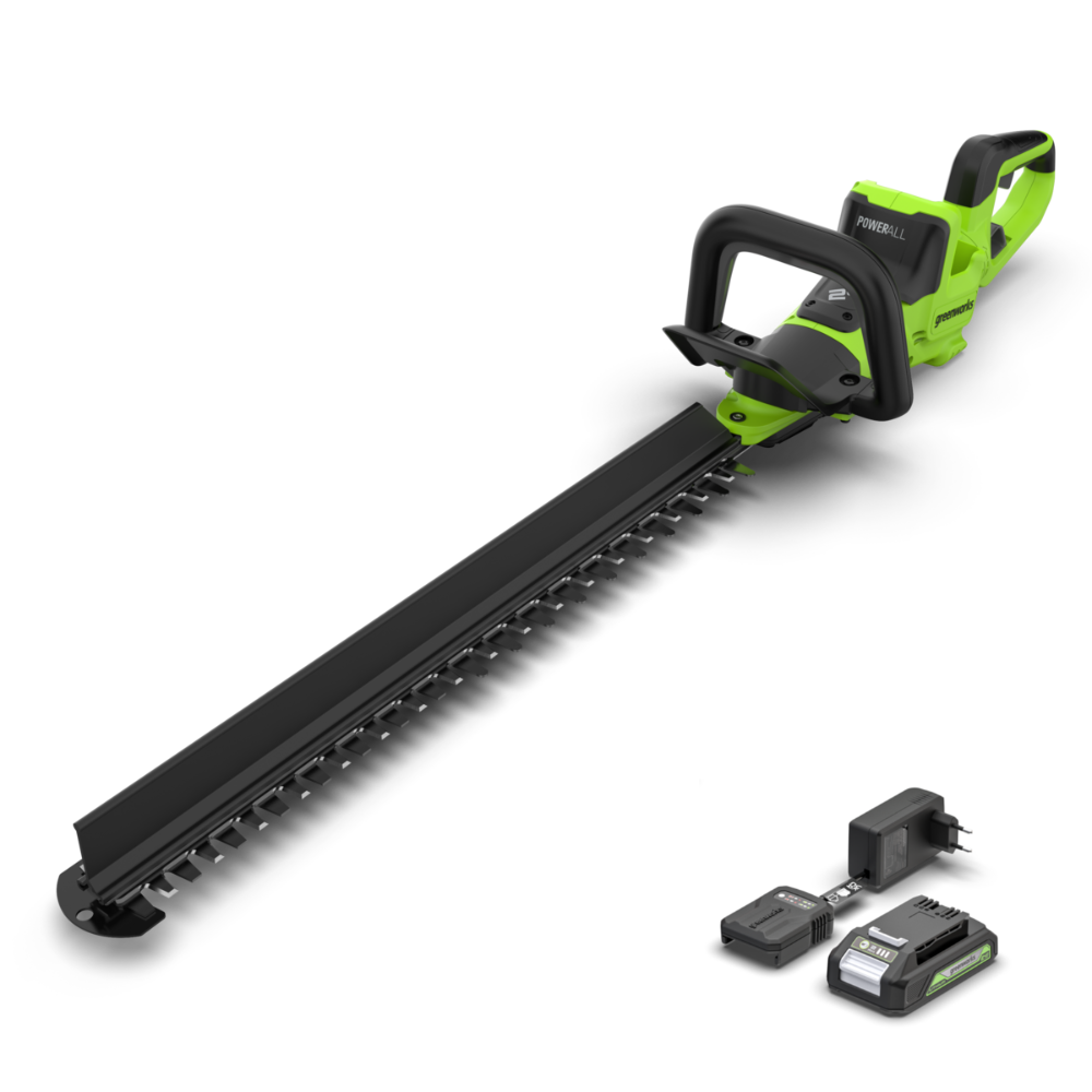 POWERALL 24 V premiumhäcksax 61 cm – 2 Ah-batteri