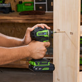 POWERALL 24 V borrskruvdragare + slagskruvdragare, set – 2x 2 Ah-batterier