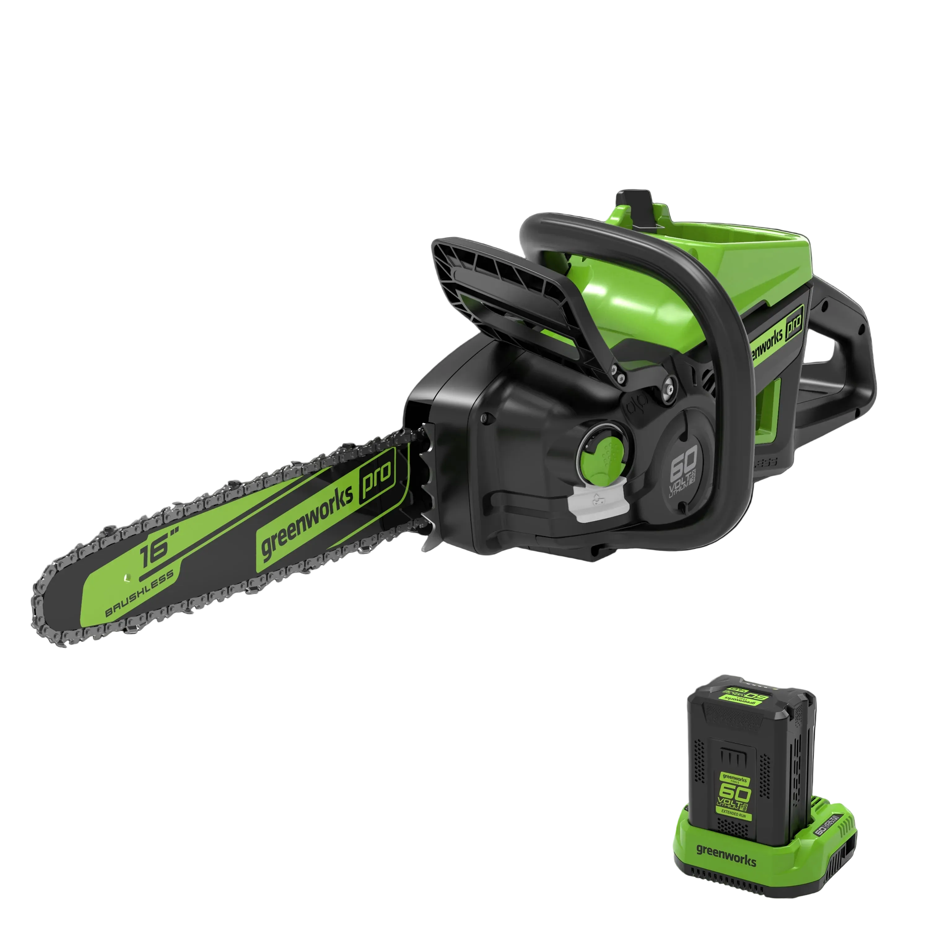 60 V motorsåg 40 cm – 4 Ah-batteri