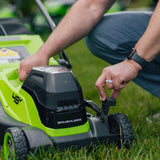 POWERALL 48 V (24 V x 2) gräsklippare 36 cm – 2x 4 Ah-batteri
