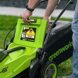 POWERALL 48 V (24 V x 2) gräsklippare 36 cm – 2x 4 Ah-batteri