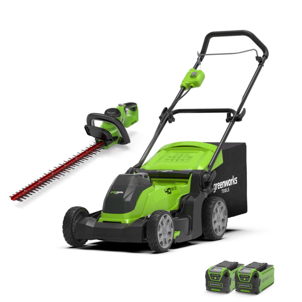 40 V-gräsklippare 41 cm + häcksax 61 cm, set