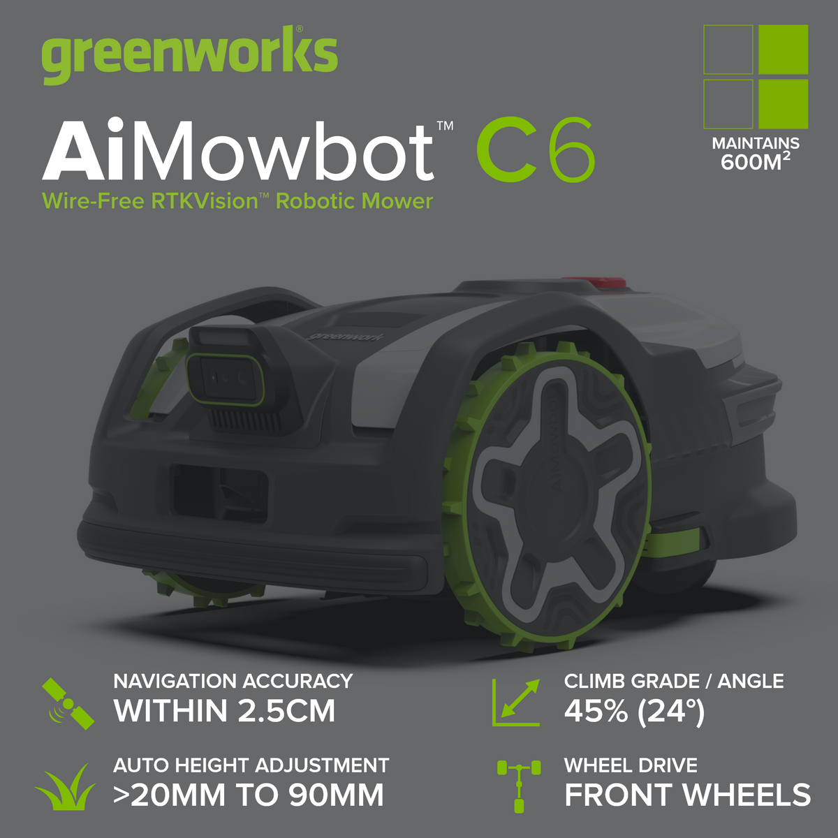 AiMowbot 6 – RTKVision™ 600 m²