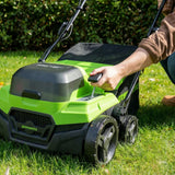 POWERALL 48 V (24 V × 2) mossrivare/vertikalskärare 2-i-1 38 cm – endast verktyg