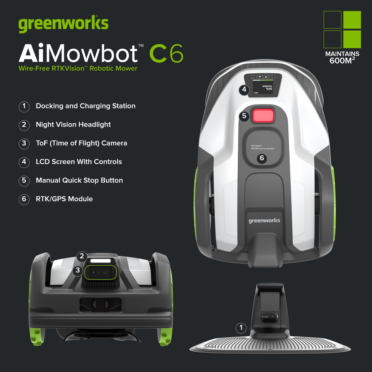 AiMowbot 6 – RTKVision™ 600 m²