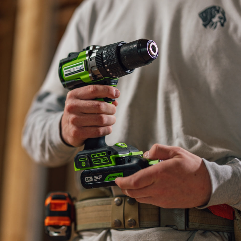 POWERALL 24 V PRO slagborrmaskin 60 Nm – 2 batterier