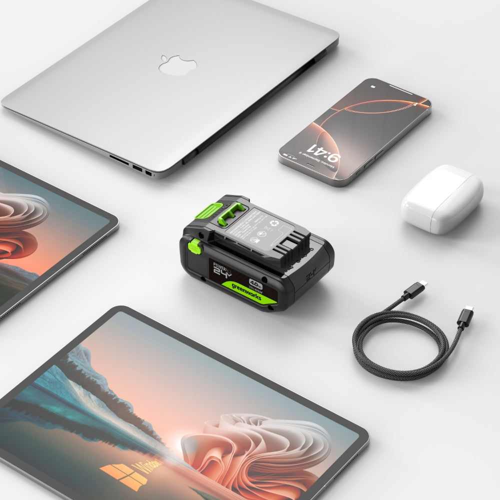 POWERALL 24 V 2 × högeffekts-USB-C-batterier 4 Ah