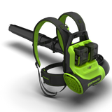 POWERALL 48 V (24 V x 2) ryggburen lövblås 297 km/h – 2 x 8 Ah-batteri