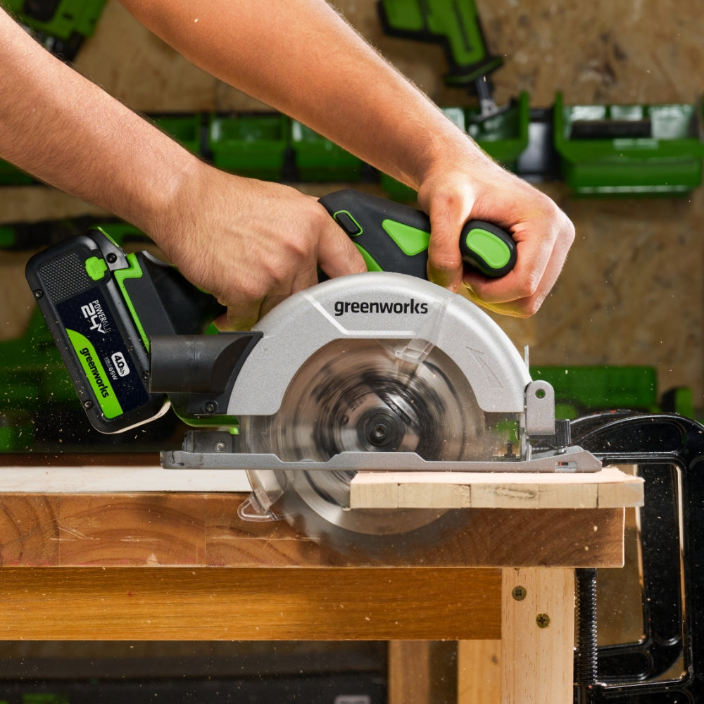 POWERALL 24 V borrskruvdragare + cirkelsåg, set – 2x 2 Ah-batterier