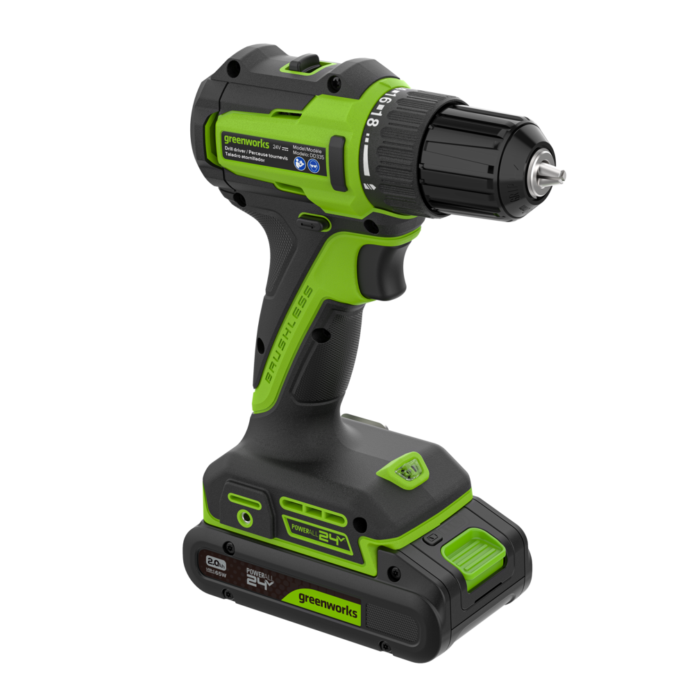 POWERALL 24 V borrskruvdragare 35 Nm – 2 Ah-batteri