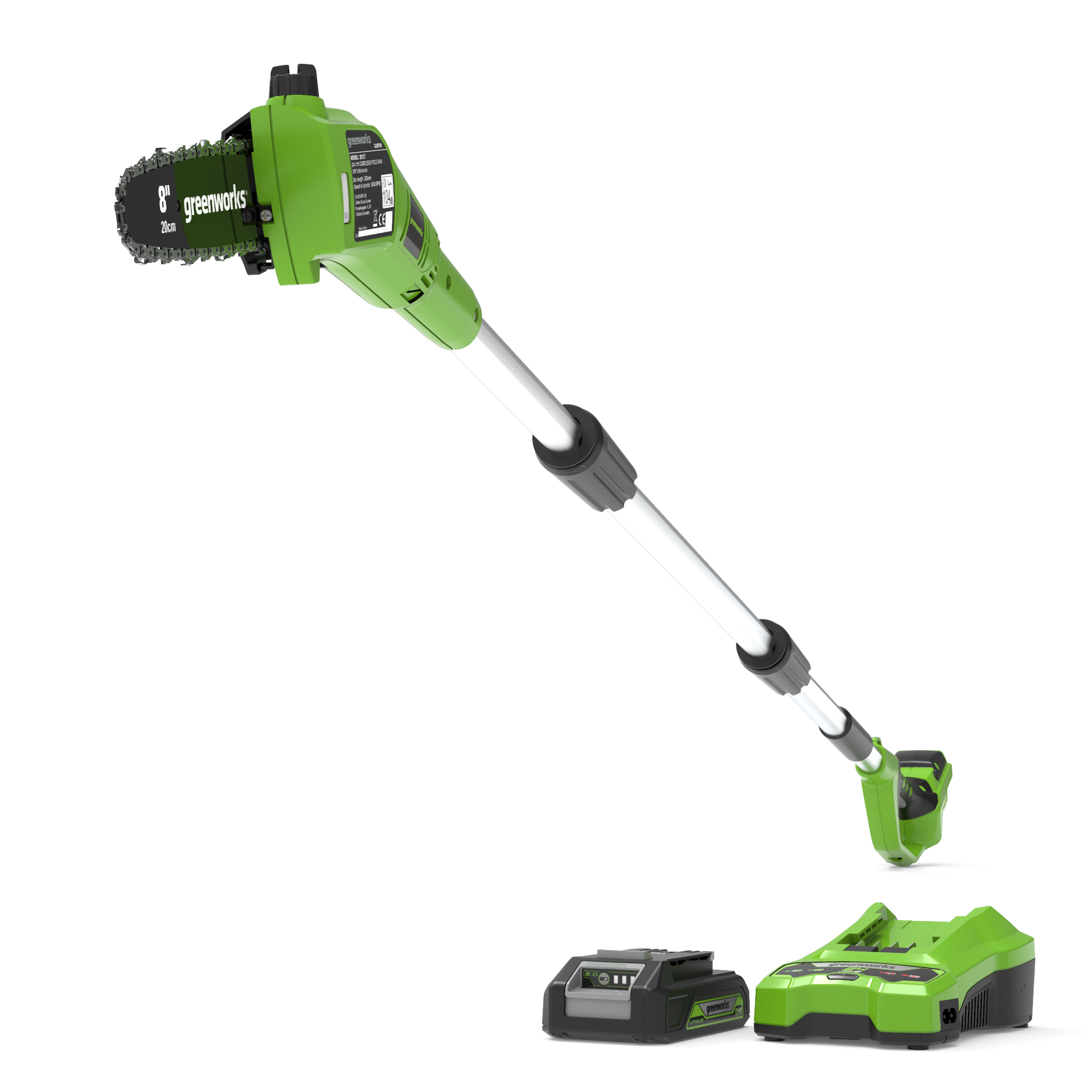 POWERALL 24 V stångsåg – 2 Ah-batteri