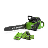 40 V motorsåg 40 cm 1,8 kW – 2× 2 Ah-batteri