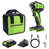 POWERALL 24 V slagskruvdragare 220 Nm – 2 Ah-batteri