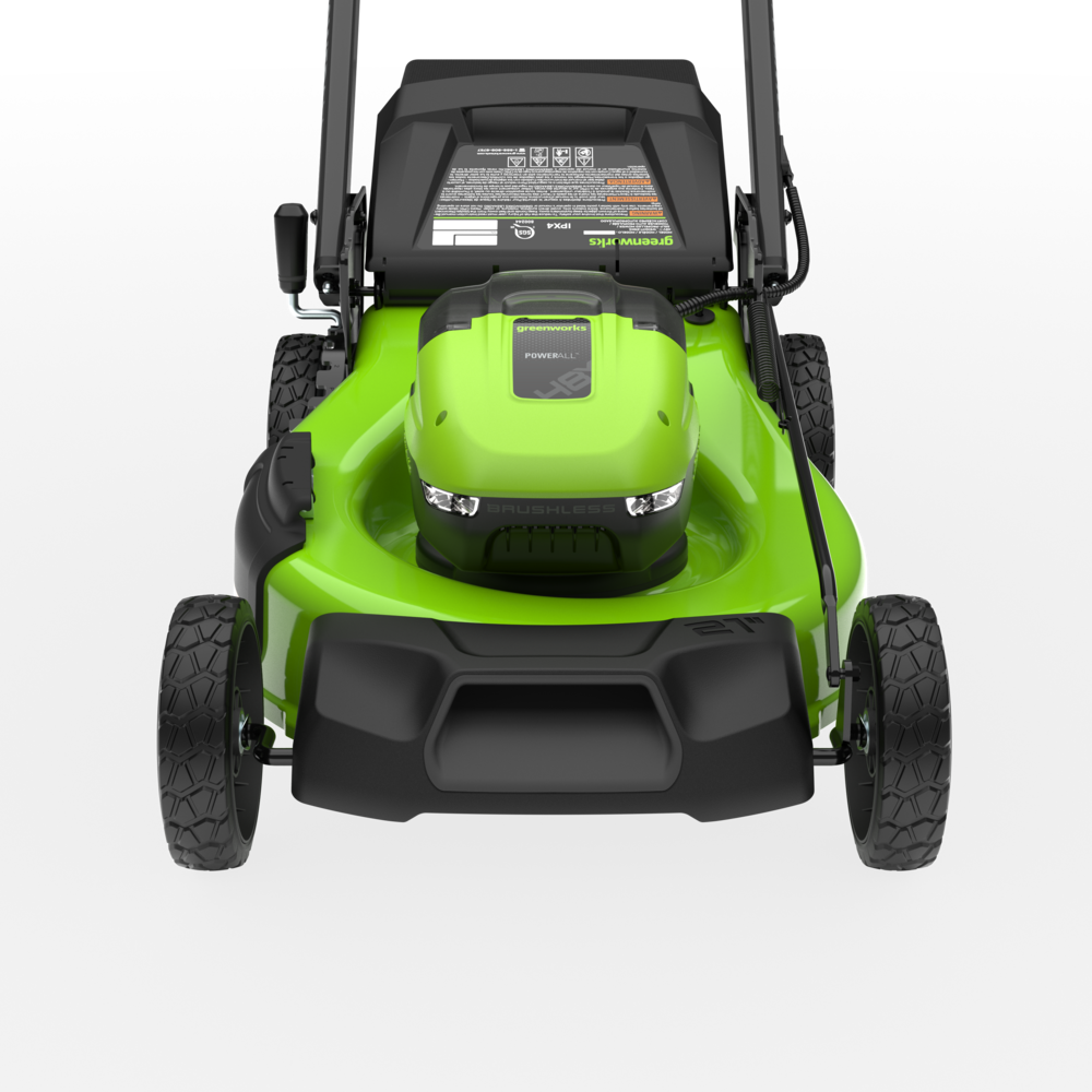 POWERALL 48 V (24 V x 2) gräsklippare 51 cm, självgående – 2 × 6 Ah-batteri