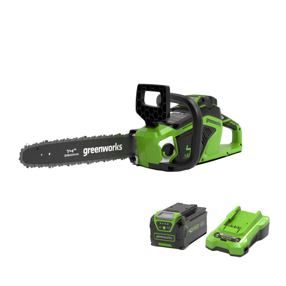 40 V motorsåg 35 cm 1,5 kW – 4 Ah-batteri