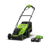 POWERALL 48 V (24 V x 2) gräsklippare 36 cm – 2x 4 Ah-batteri